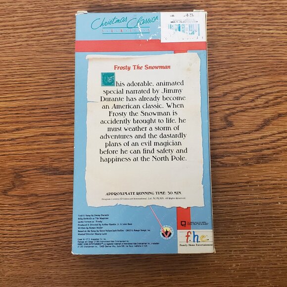 Media - Frosty the Snowman VHS Tape 1989 by Family Home Entertainment - Picture 2 of 4
